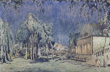 Scenografia per il balletto Les Papillons di Robert Schumann