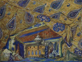 Scenografia per il balletto Fantasia orientale di Ippolitov-Ivanov e Mussorgsky, 1913