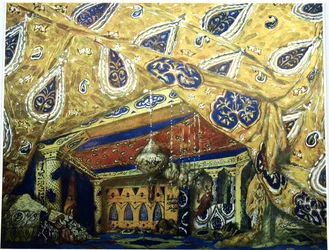 Scenografia per il balletto Sheherazade di N. Rimsky-Korsakov, 1910
