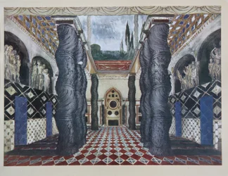 Scenografia per il dramma Il martirio di San Sebastiano di Gabriele D