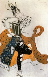 Il Peri, bozzetto di costume per il balletto di Paul Dukas (acquerello, gouache e pastello su carta)