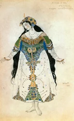La principessa, bozzetto di costume per il balletto "L