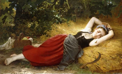 Una giovane contadina addormentata, 1874