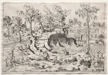 Paesaggio con putti