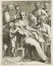 La Sacra Famiglia con Santi