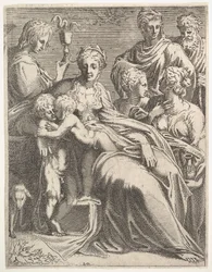 Vergine con Bambino e santi, ca. 1550-56