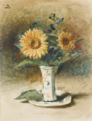 Ahimè! Non sono Van Dyck: due girasoli in un vaso