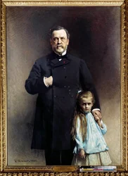 Ritratto del medico francese Louis Pasteur (1822-1895) con la nipote Camille Vallery Radot