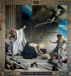 Il martirio di san Dionigi, vescovo di Parigi. Dipinto di Léon Joseph Bonnat (1833-1922), XIX secolo - Parigi, Panthéon