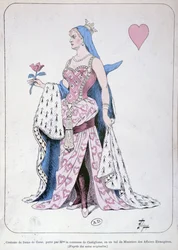 La Castiglione vestita come la Regina di Cuori per un ballo al Ministero degli Esteri a Parigi