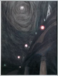 Clair de Lune et Lumieres. Gouache su carta ... (gouache su carta)