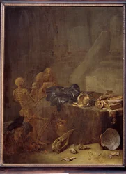 Vanitas (dipinto su legno di quercia)
