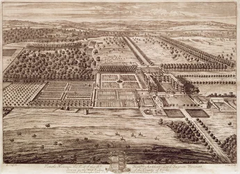 Prospetto della casa di Temple Newsam da est, inciso da Jan Kip (c.1652-1722) 1702