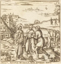 Cristo invita due discepoli di Giovanni Battista a seguirlo