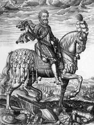 Enrico IV (1553-1610) re di Francia dal 1589 al 1610, incisione di Leonard Gaultier