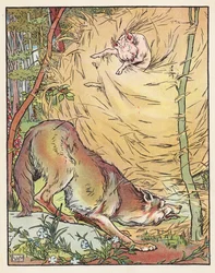 I tre porcellini (litografia a colori)