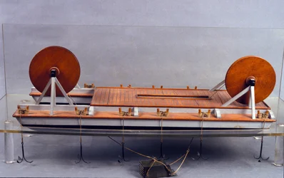 Draga fluviale, modello di Leonardo da Vinci (1452 - 1519). Museo della Scienza e della Tecnologia, Milano