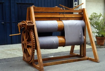 Telaio per lana. Modello dal disegno di Leonardo da Vinci. Museo della Scienza e della Tecnologia, Milano