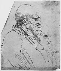 Un profilo grottesco di un uomo a destra, c1480