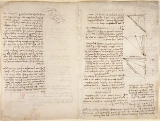Arundel 263, f.216v, f.217 Note e schizzi dal 