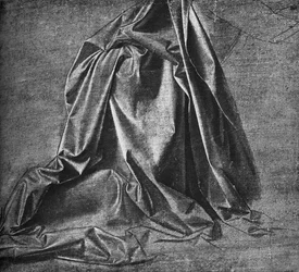 Calco di Drappeggio per una Figura in Ginocchio a Destra, c1470 1945