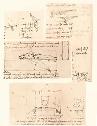 Quattro disegni che illustrano la pratica della pittura