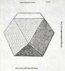 Hexaedron abscisum solidum, illustrazione da 