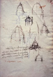 Studi per la lanterna della cattedrale, dal Codex Trivulzianus