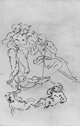 Studi di figure e putti per un