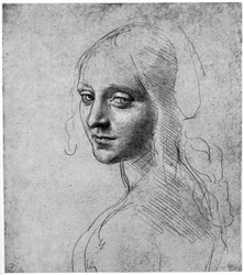 Studio della testa di una ragazza, ca. 1483, 1954