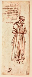 Il corpo strangolato di Bernardo Baroncelli. Penna e inchiostro (penna e inchiostro)