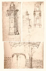 Tre disegni architettonici, c1472-c1519 1883