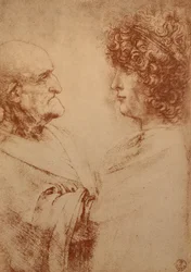Due teste di profilo, c.1500