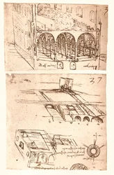 Due disegni architettonici, c1472-c1519 1883
