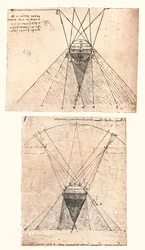 Due diagrammi che illustrano la teoria della luce e dell