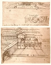 Due disegni di piani per città, c1472-c1519