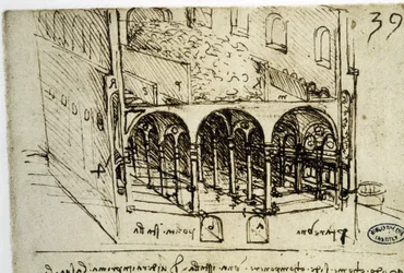 Pianificazione urbana: piano architettonico (39) di Leonardo da Vinci - Biblioteca dell