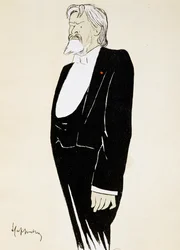 Attore Jean Mounet-Sully, caricatura di Leonetto Cappiello