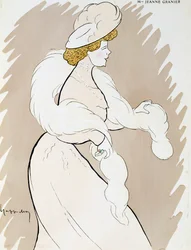 Attrice Jeanne Granier, disegno di Leonetto Cappiello