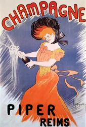 Manifesto pubblicitario per Piper Champagne, XX secolo