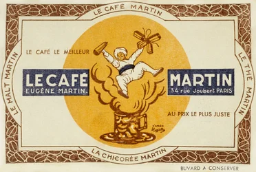 Pubblicità francese per il caffè Martin, dopo Leonetto Cappiello 1921