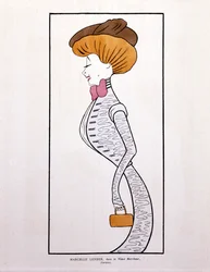 Marcelle Lender, in "Le Vieux Marcheur", fumetto