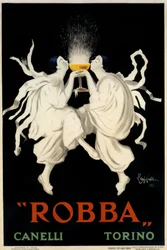 Poster pubblicitario Spumante Robba Canelli, Torino, Italia, 1921