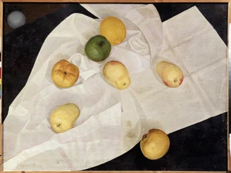 Natura morta con mele e limoni