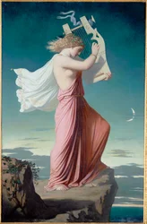Saffo suona la lira (dipinto su tela)