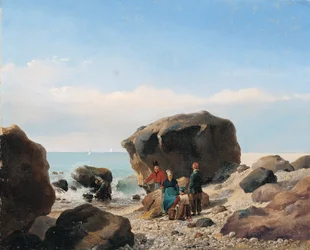 Scena di spiaggia con figure