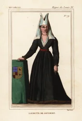 Lauretta di Jaucourt, moglie di Michele di Chaugy, Signore di Chissey, Laurette de Jaucourt