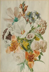 Mazzo di fiori con ibisco e gigli
