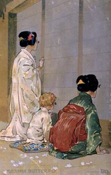 Cartolina creata per la prima di "Madame Butterfly", a Brescia