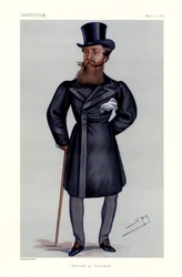 Maggiore Generale Henry Hope Crealock - ritratto in piedi con bastone e cilindro